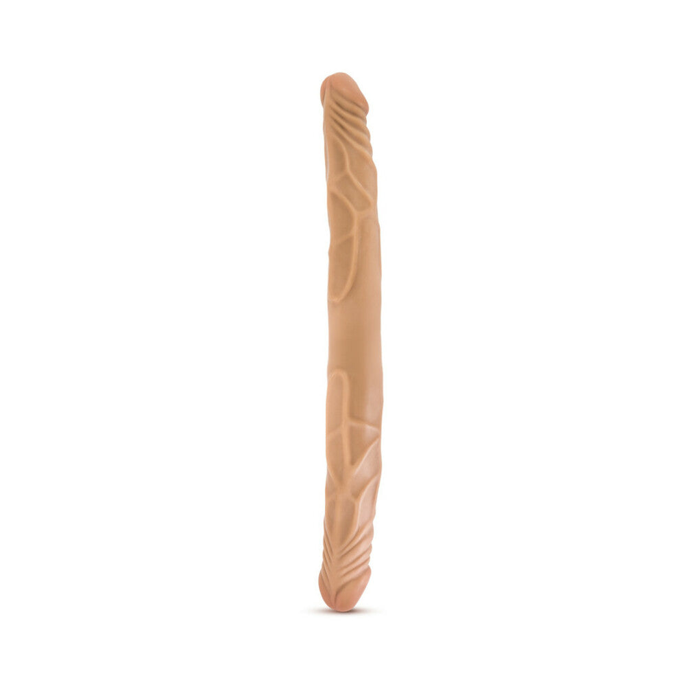 B YOURS 14 IN. DOUBLE DILDO TAN