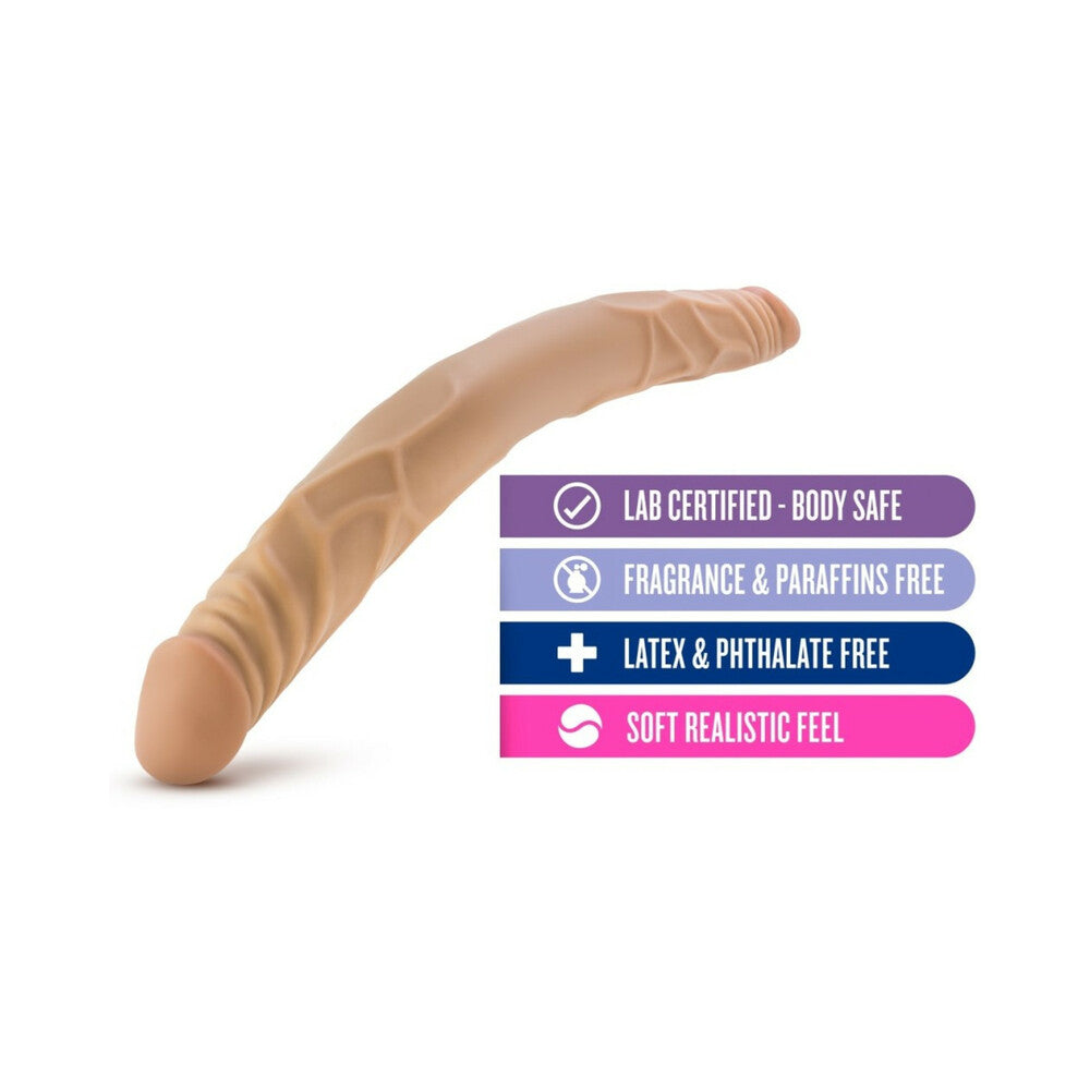 B YOURS 14 IN. DOUBLE DILDO TAN