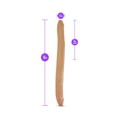 B YOURS 16 IN. DOUBLE DILDO TAN