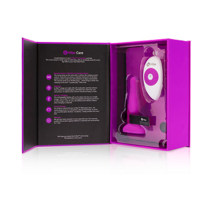 B-VIBE - TAPÓN ANAL DE SILICONA VIBRATORIO CON CONTROL REMOTO RECARGABLE NOVICE