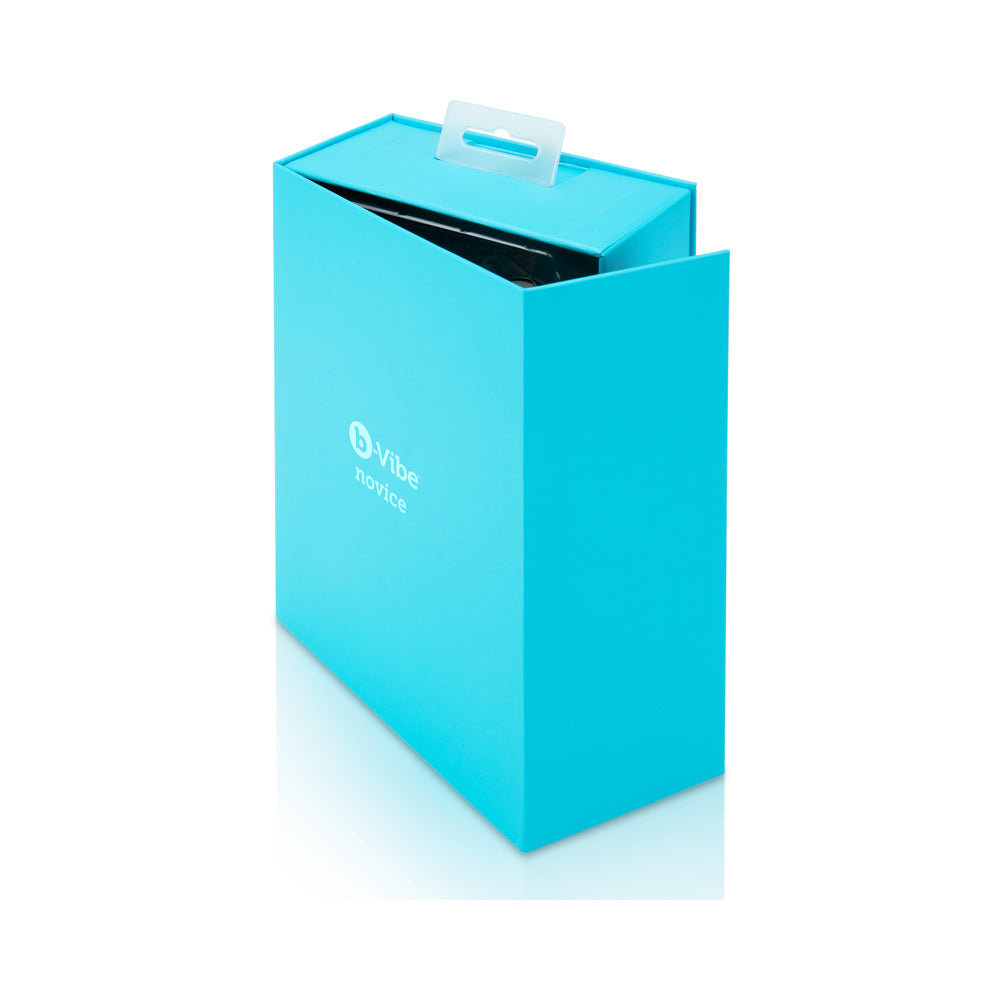 B-VIBE NOVICE RECHARGEABLE REMOTE-CONTROLLED VIBRATING SILICONE ANAL PLUG BLACK