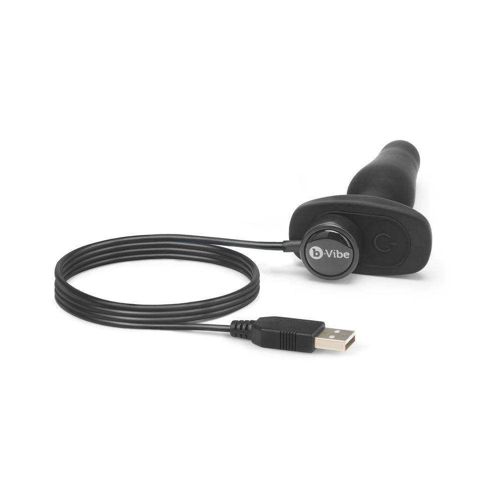 B-VIBE - TAPÓN ANAL DE SILICONA VIBRATORIO CON CONTROL REMOTO RECARGABLE NOVICE