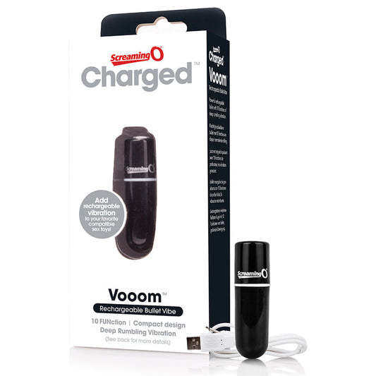 SCREAMING O CHARGED VOOOM RECHARGEABLE BULLET VIBE - BLACK