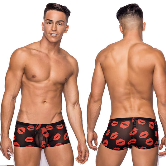 MALE POWER - KISS ME MINI SHORT SHEER LIPS XL