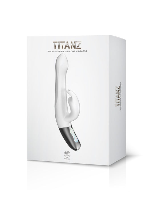 NMC - TITANZ 8.5" SILICONE RECHARGEABLE VIBRATOR IN IVORY WHITE_B15O25_4