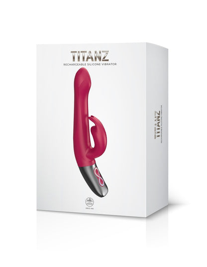 NMC - TITANZ 8.5" SILICONE RECHARGEABLE VIBRATOR IN PINK