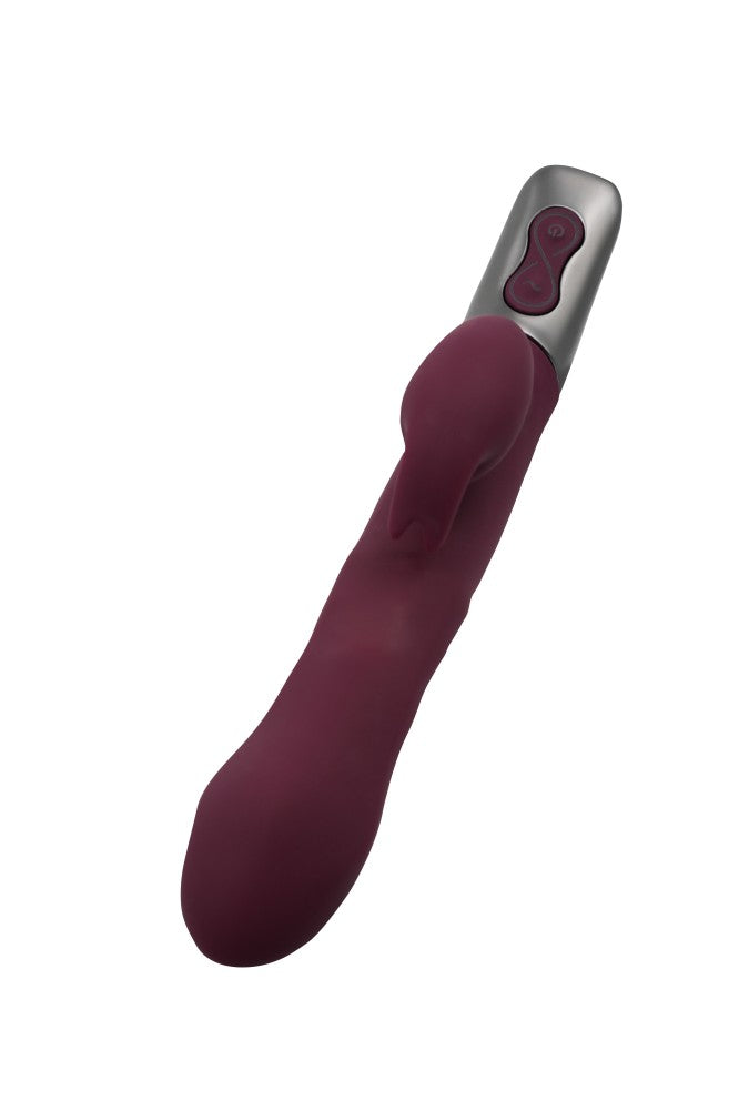 NMC - TITANZ 8.5" SILICONE RECHARGEABLE VIBRATOR IN RUBINE RED_B15O25_4
