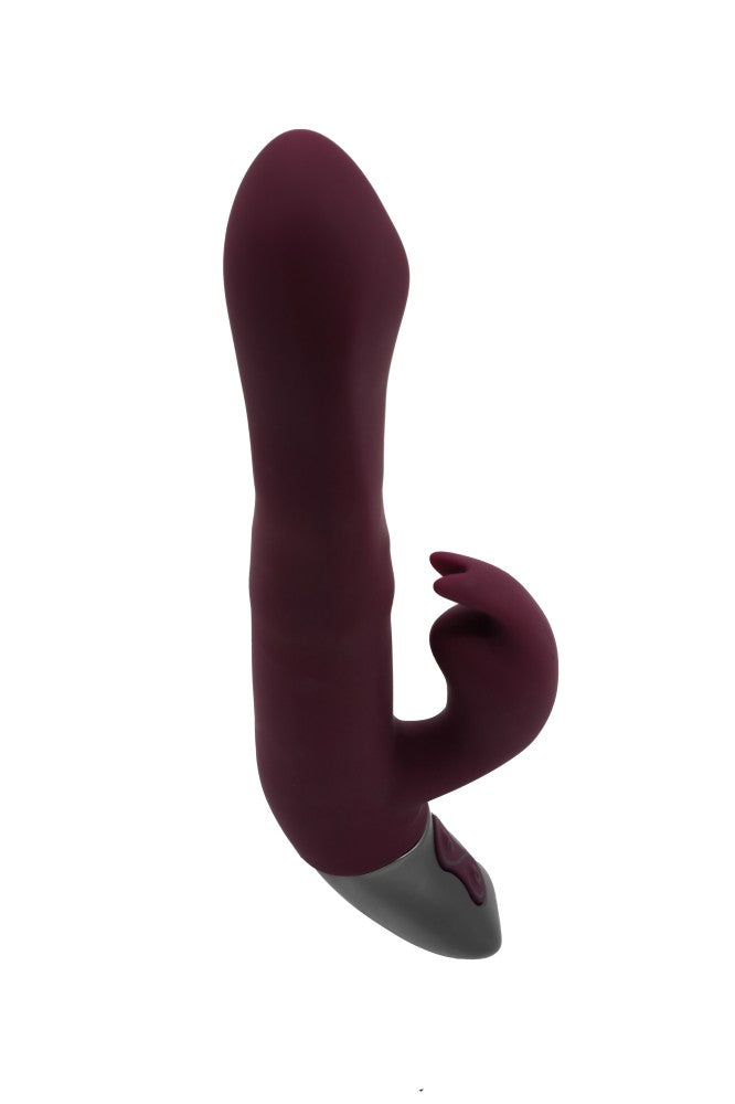 NMC - TITANZ 8.5" SILICONE RECHARGEABLE VIBRATOR IN RUBINE RED_B15O25_4