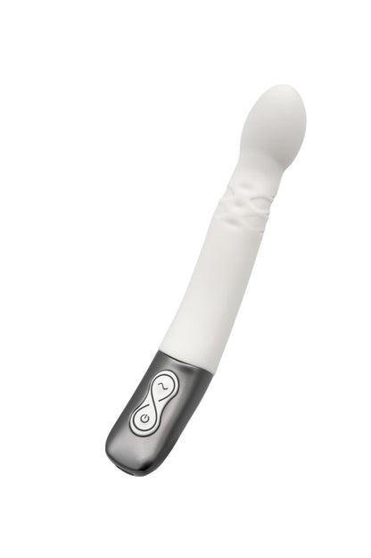 NMC - TITANZ 8" SILICONE RECHARGEABLE VIBRATOR IN IVORY WHITE_B15O25_4