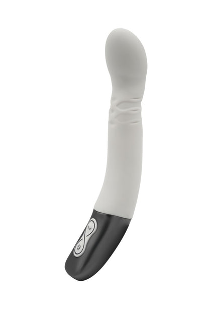 NMC - TITANZ 8" SILICONE RECHARGEABLE VIBRATOR IN IVORY WHITE_B15O25_4