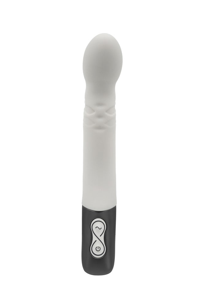 NMC - TITANZ 8" SILICONE RECHARGEABLE VIBRATOR IN IVORY WHITE_B15O25_4