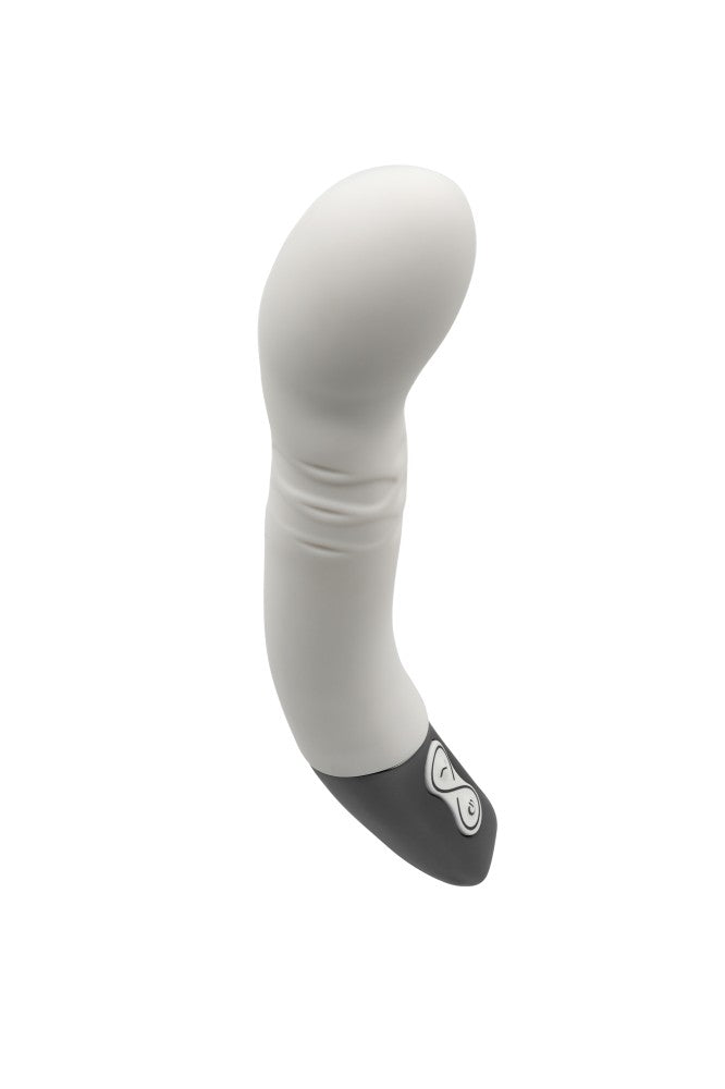 NMC - TITANZ 8" SILICONE RECHARGEABLE VIBRATOR IN IVORY WHITE_B15O25_4