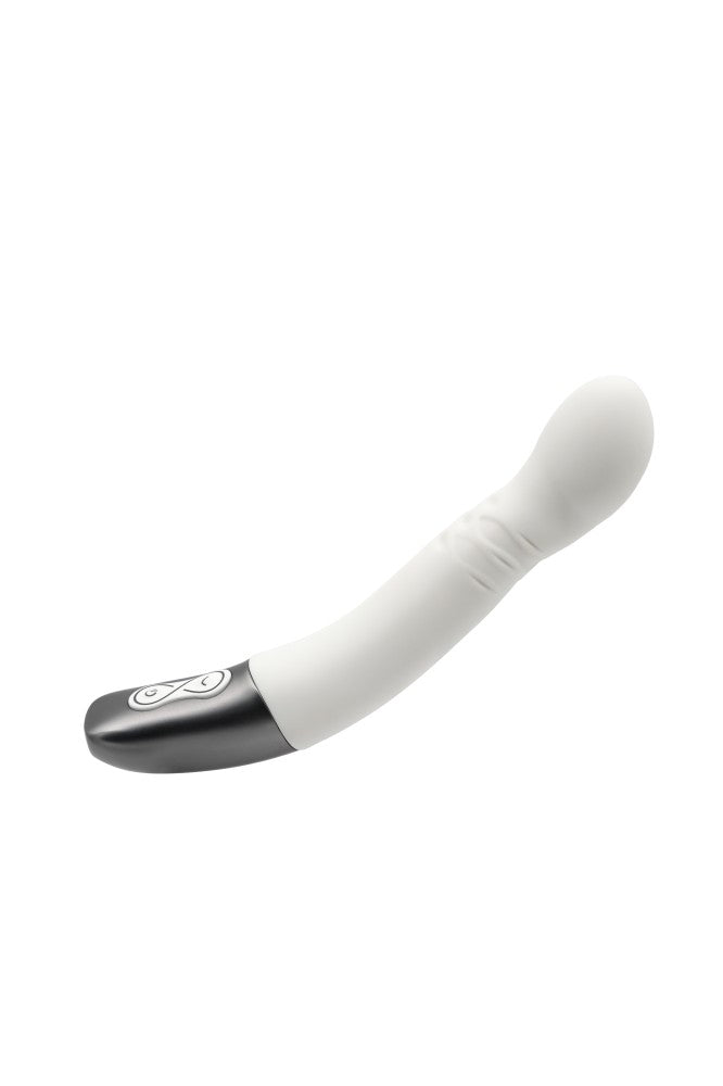 NMC - TITANZ 8" SILICONE RECHARGEABLE VIBRATOR IN IVORY WHITE_B15O25_4