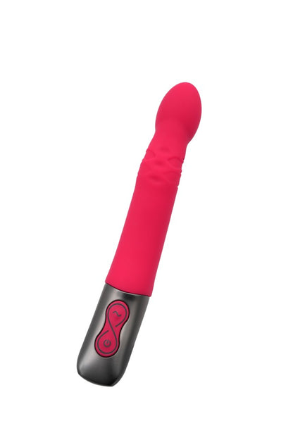 NMC - TITANZ 8" SILICONE RECHARGEABLE VIBRATOR IN PINK_B15O25_4