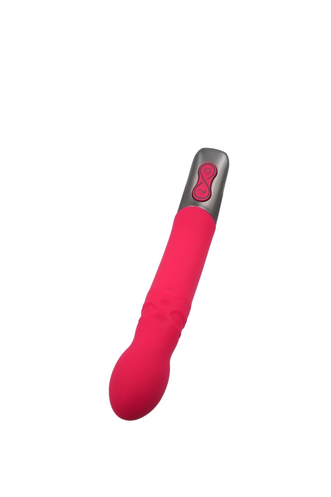 NMC - TITANZ 8" SILICONE RECHARGEABLE VIBRATOR IN PINK_B15O25_4