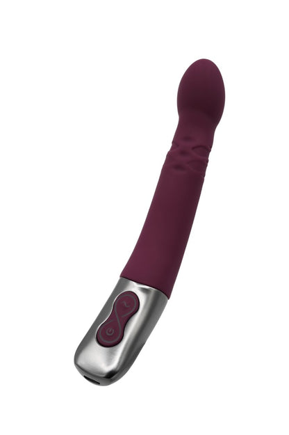 NMC - TITANZ 8" SILICONE RECHARGEABLE VIBRATOR IN RUBINE RED_B15O25_4
