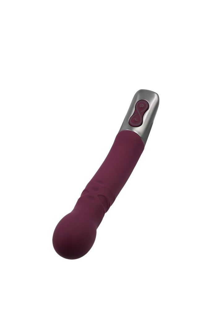 NMC - TITANZ 8" SILICONE RECHARGEABLE VIBRATOR IN RUBINE RED_B15O25_4