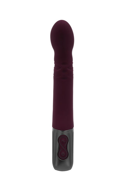 NMC - TITANZ 8" SILICONE RECHARGEABLE VIBRATOR IN RUBINE RED_B15O25_4