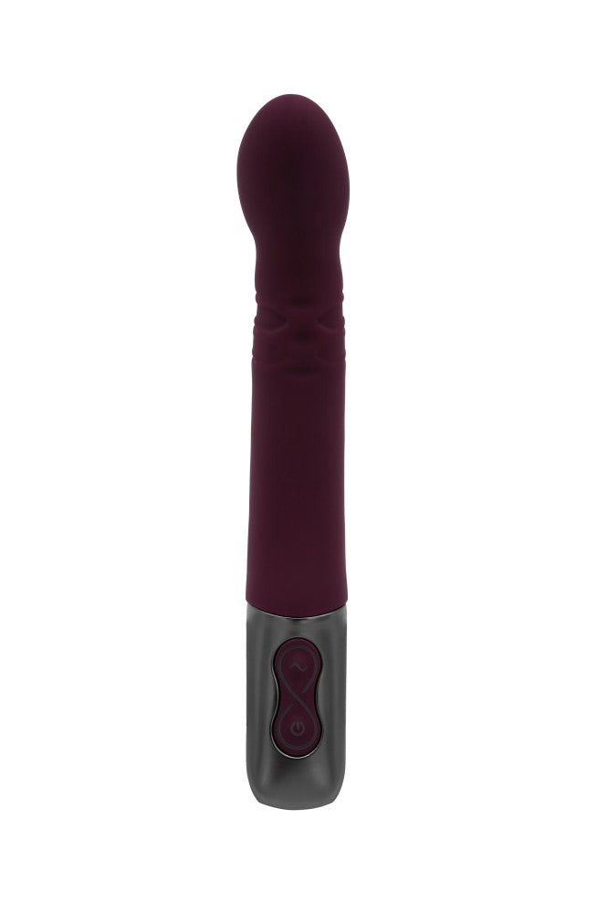 NMC - TITANZ 8" SILICONE RECHARGEABLE VIBRATOR IN RUBINE RED_B15O25_4
