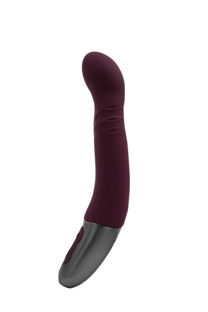 NMC - TITANZ 8" SILICONE RECHARGEABLE VIBRATOR IN RUBINE RED_B15O25_4
