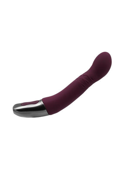 NMC - TITANZ 8" SILICONE RECHARGEABLE VIBRATOR IN RUBINE RED_B15O25_4