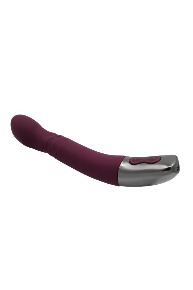 NMC - TITANZ 8" SILICONE RECHARGEABLE VIBRATOR IN RUBINE RED_B15O25_4