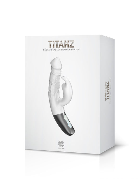 NMC - TITANZ 7" SILICONE RECHARGEABLE VIBRATOR IN IVORY WHITE_B15O25_4