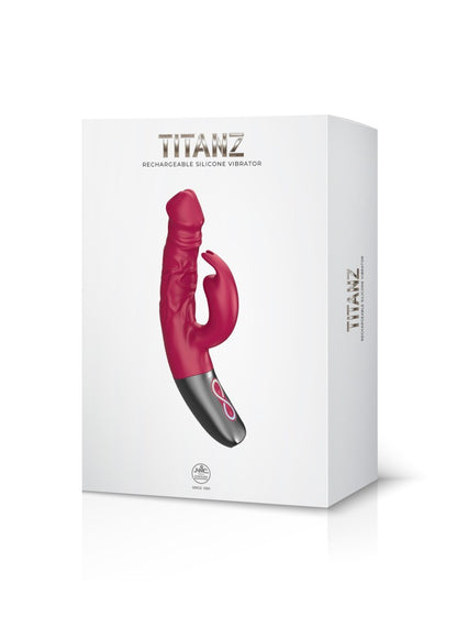 NMC - TITANZ 7" SILICONE RECHARGEABLE VIBRATOR IN PINK_B15O25_4