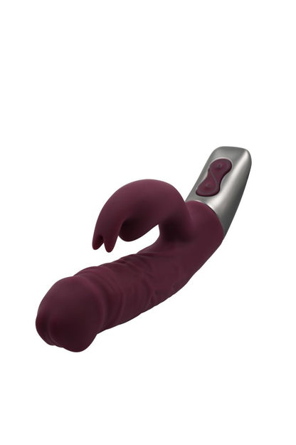 NMC - TITANZ 7" SILICONE RECHARGEABLE VIBRATOR IN RUBINE RED_B15O25_4