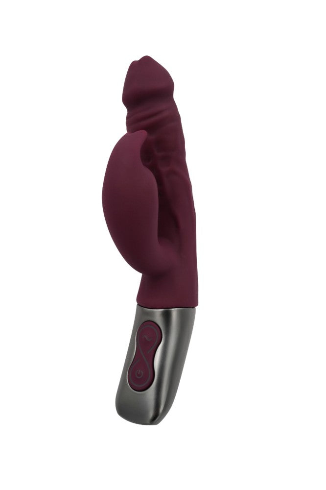 NMC - TITANZ 7" SILICONE RECHARGEABLE VIBRATOR IN RUBINE RED_B15O25_4