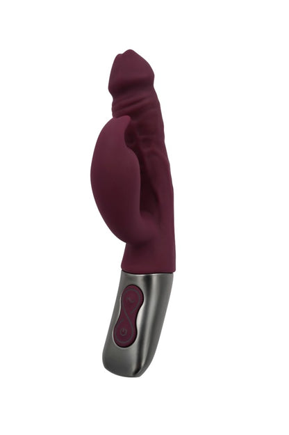 NMC - TITANZ 7" SILICONE RECHARGEABLE VIBRATOR IN RUBINE RED_B15O25_4