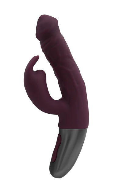 NMC - TITANZ 7" SILICONE RECHARGEABLE VIBRATOR IN RUBINE RED_B15O25_4
