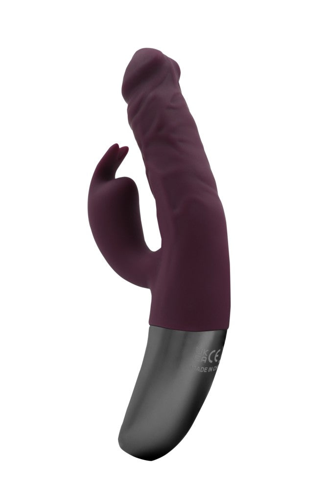 NMC - TITANZ 7" SILICONE RECHARGEABLE VIBRATOR IN RUBINE RED_B15O25_4