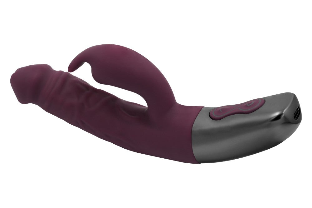 NMC - TITANZ 7" SILICONE RECHARGEABLE VIBRATOR IN RUBINE RED_B15O25_4