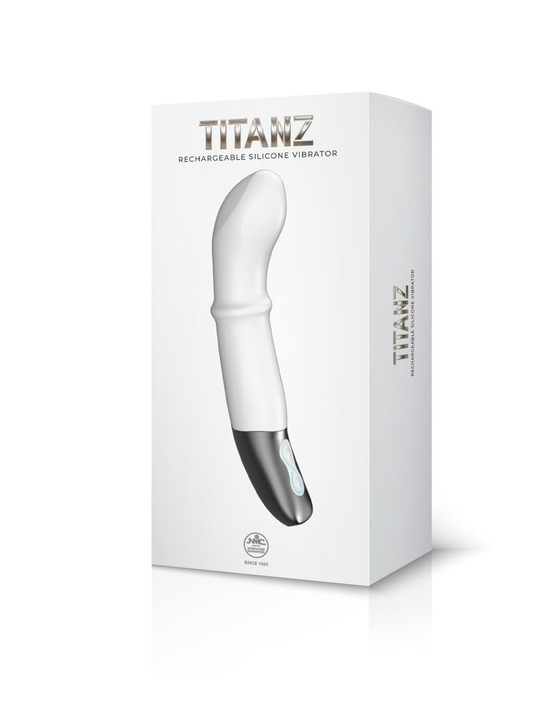 NMC - TITANZ 7" SILICONE RECHARGEABLE VIBRATOR IN IVORY WHITE_B15O25_4