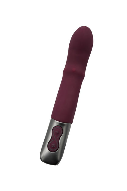 NMC - TITANZ 7" SILICONE RECHARGEABLE VIBRATOR IN RUBINE RED_B15O25_4