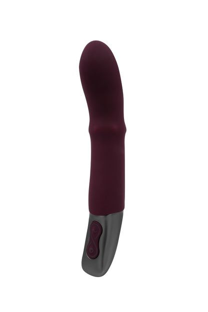 NMC - TITANZ 7" SILICONE RECHARGEABLE VIBRATOR IN RUBINE RED_B15O25_4