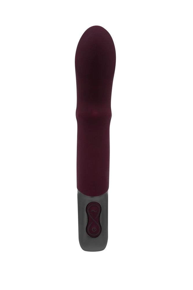 NMC - TITANZ 7" SILICONE RECHARGEABLE VIBRATOR IN RUBINE RED_B15O25_4