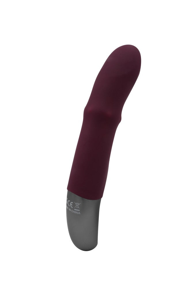 NMC - TITANZ 7" SILICONE RECHARGEABLE VIBRATOR IN RUBINE RED_B15O25_4