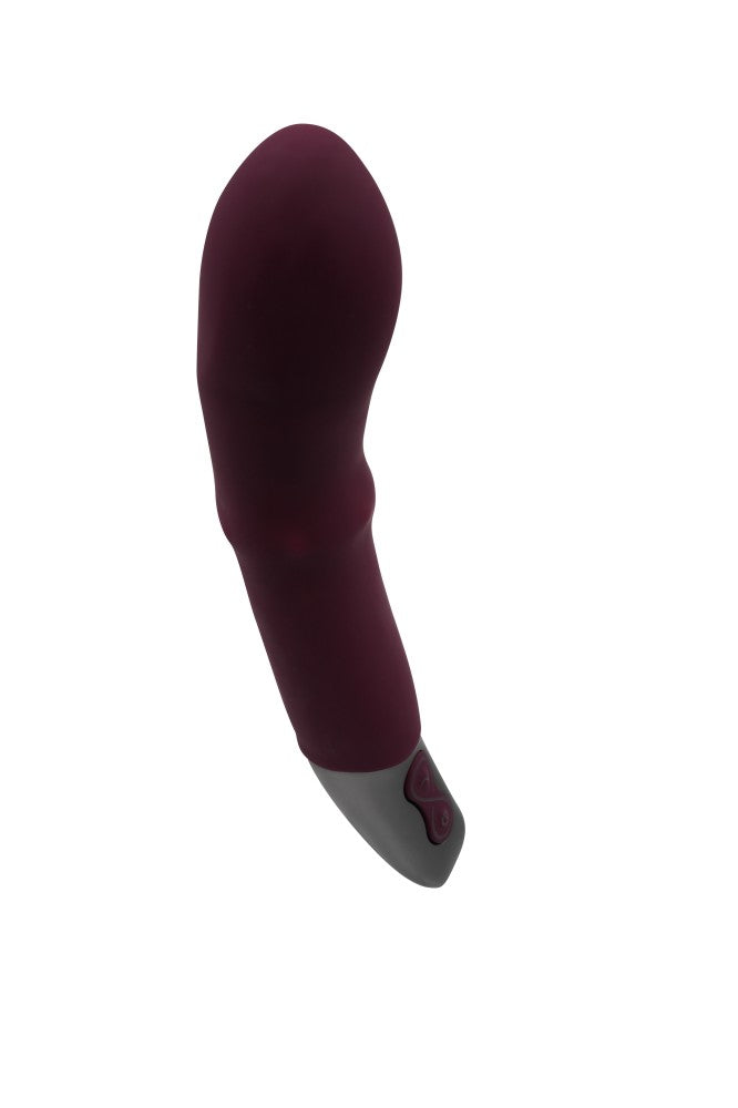NMC - TITANZ 7" SILICONE RECHARGEABLE VIBRATOR IN RUBINE RED_B15O25_4