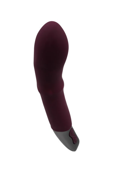 NMC - TITANZ 7" SILICONE RECHARGEABLE VIBRATOR IN RUBINE RED_B15O25_4