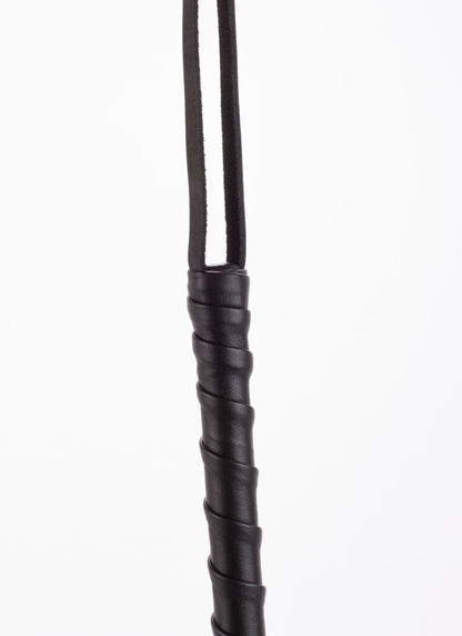 DEVIL STICKS - CALF LEATHER HANDLE SADDLE LEATHER TAILS RED