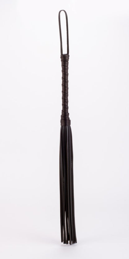 DEVIL STICKS - CALF LEATHER HANDLE SADDLE LEATHER TAILS BLACK