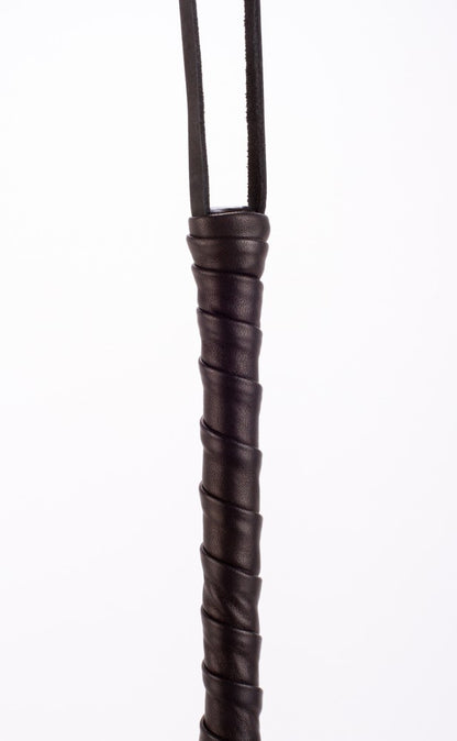 DEVIL STICKS - CALF LEATHER HANDLE SADDLE LEATHER TAILS BLACK