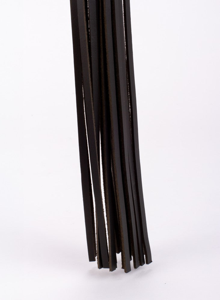 DEVIL STICKS - CALF LEATHER HANDLE SADDLE LEATHER TAILS BLACK