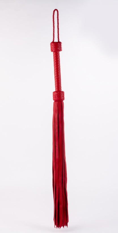 DEVIL STICKS - SOFTY HANDLE CALF LEATHER TAILS RED_B15O25_3