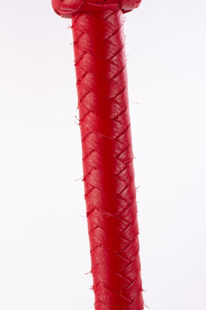 DEVIL STICKS - SOFTY HANDLE CALF LEATHER TAILS RED_B15O25_3
