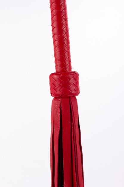 DEVIL STICKS - SOFTY HANDLE CALF LEATHER TAILS RED_B15O25_3