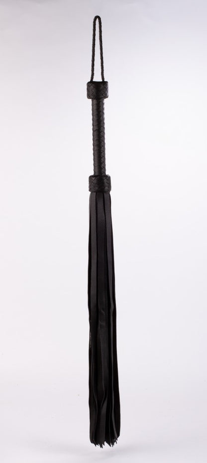 DEVIL STICKS - SOFTY HANDLE CALF LEATHER TAILS BLACK_B15O25_3