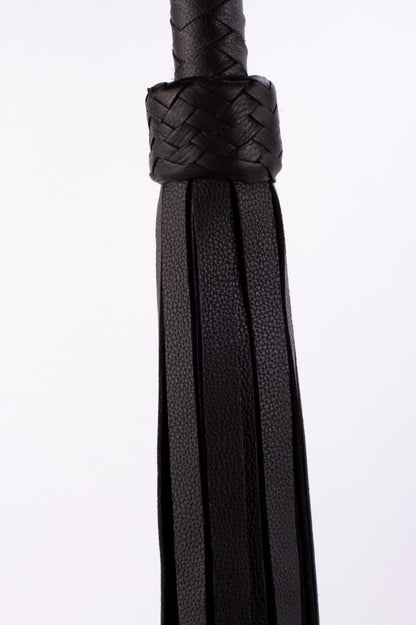 DEVIL STICKS - SOFTY HANDLE CALF LEATHER TAILS BLACK_B15O25_3